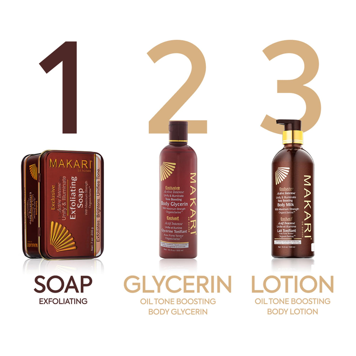MAKARI exfoliating granules detail highlighting physical exfoliation