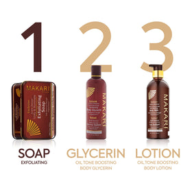MAKARI exfoliating granules detail highlighting physical exfoliation