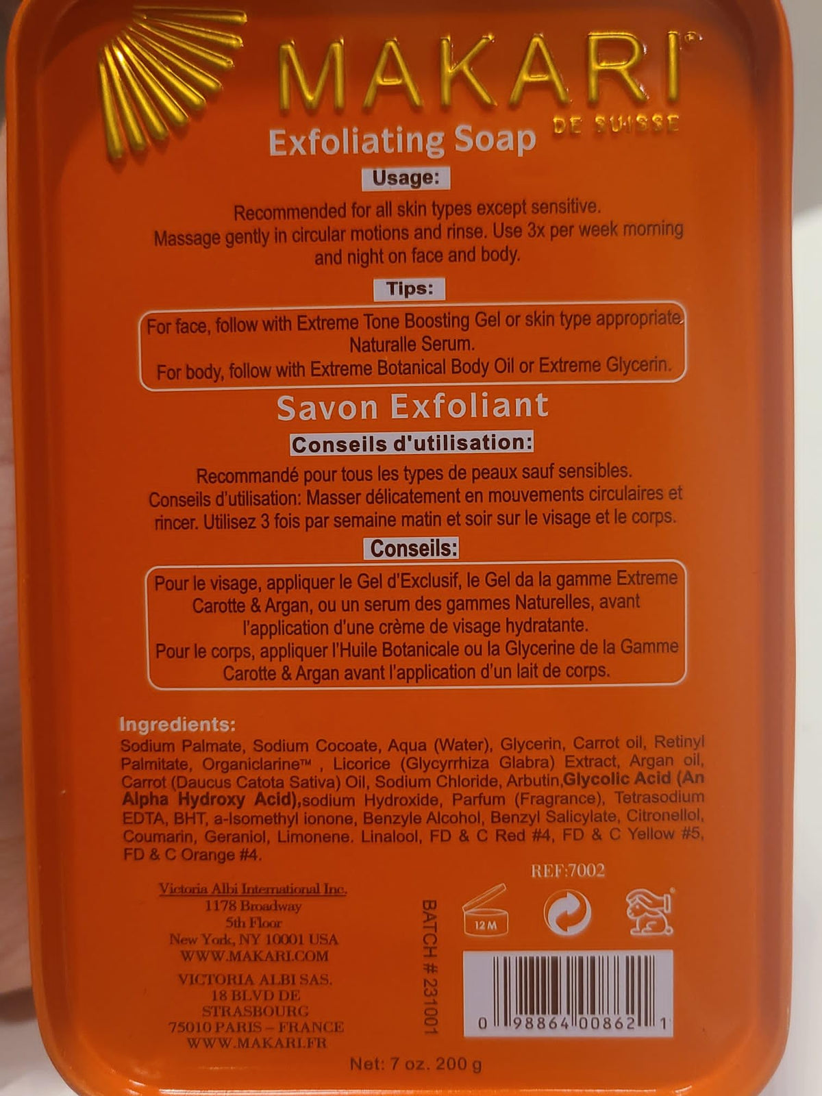 MAKARI soap lathered in hand demonstrating gentle exfoliation and rinsing benefit