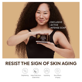 MAKARI soap lather in hand demonstrating gentle exfoliation and foam