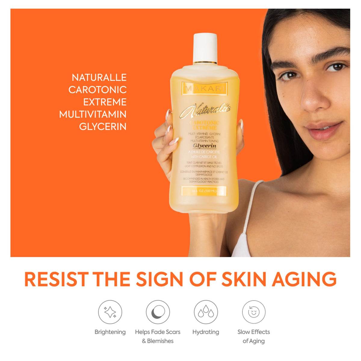 MAKARI glycerin texture drop highlighting smooth, moisturizing finish