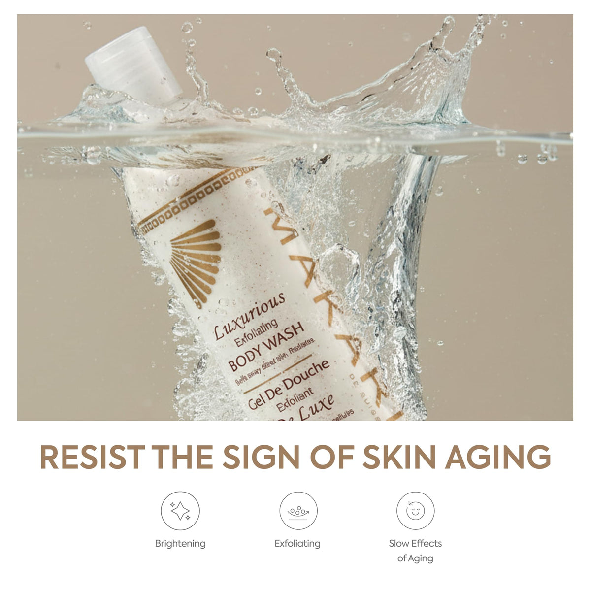 Makari texture pump foam demonstrating foaming action and gentle exfoliation