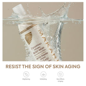 Makari texture pump foam demonstrating foaming action and gentle exfoliation