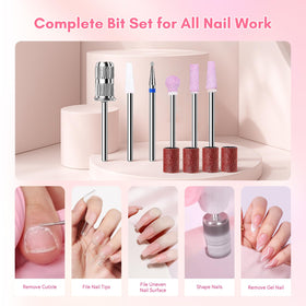 Makartt accessories laid out with drill bits and sanding bands to show included starter kit