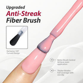 Makartt polish applied on natural nails demonstrating streak-free result benefit