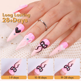 Makartt before and after nails showing contrast between white and black