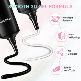 Makartt black gel nozzle detail for precise sculpting and contrast