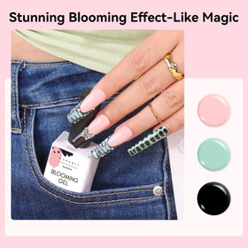 Makartt watercolor floral accent nail demonstrating soft blended blooms