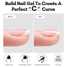 Makartt brush applying builder gel for precise control and shaping