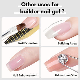 Makartt builder gel holding rhinestones securely for nail art