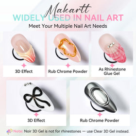 Makartt clear gel tube tip closeup showing easy squeeze control