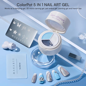 Makartt ColorPot clear stamper close-up for precise pattern placement benefit