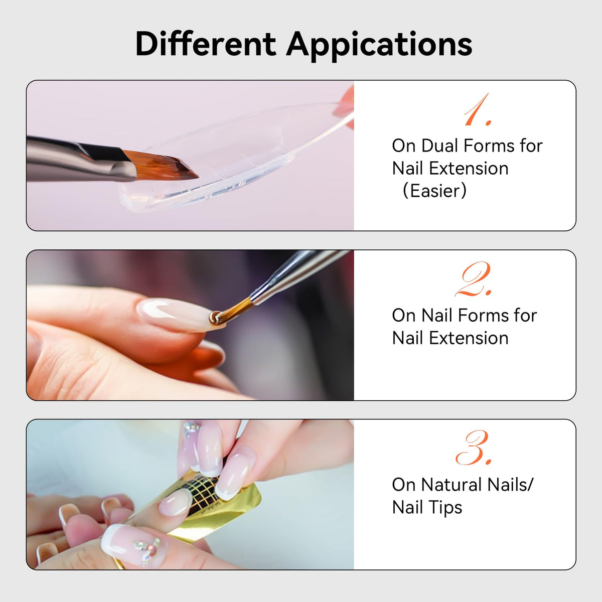 Makartt cured nail extension with high gloss finish highlighting long-lasting shine