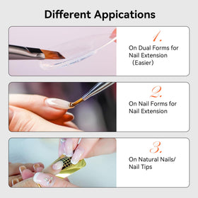 Makartt cured nail extension with high gloss finish highlighting long-lasting shine