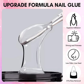 Makartt cured nail close-up showing glossy, flexible finish and professional shine