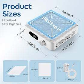 Makartt Daccal next to a ruler for size scale, compact footprint fits small stations
