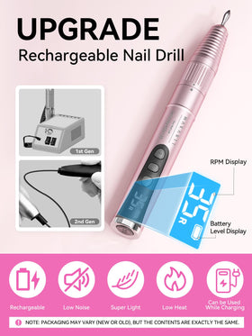Makartt drill bits and sanding bands laid out for versatile nail services
