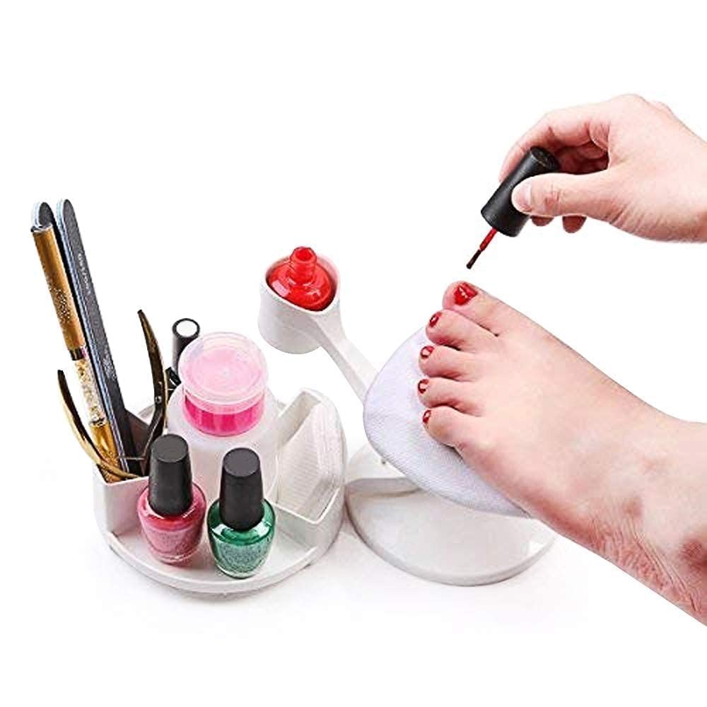 Makartt foot station set up for pedicure offering secure foot support
