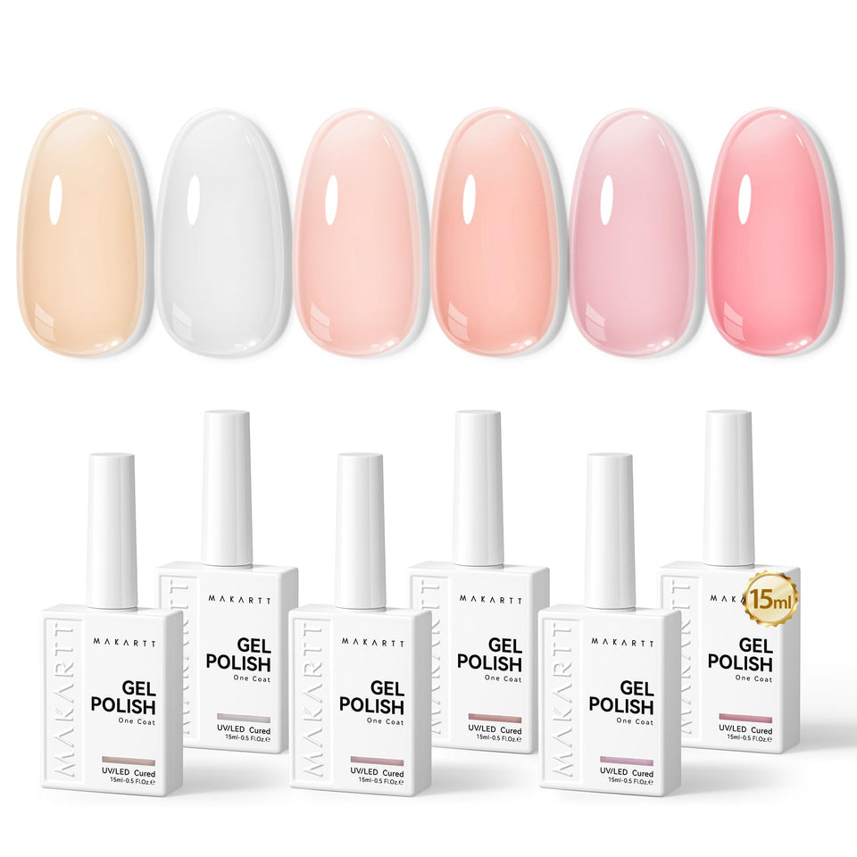 Makartt front view of set showing six bottles and benefit of cohesive shades