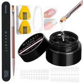 Makartt kit front packaging showing clear gel and included tools for easy sculpting