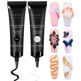 Makartt front packaging showing white and black gel set and benefits