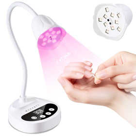Makartt front view lamp showing elegant lotus design and compact form for stylish desktops