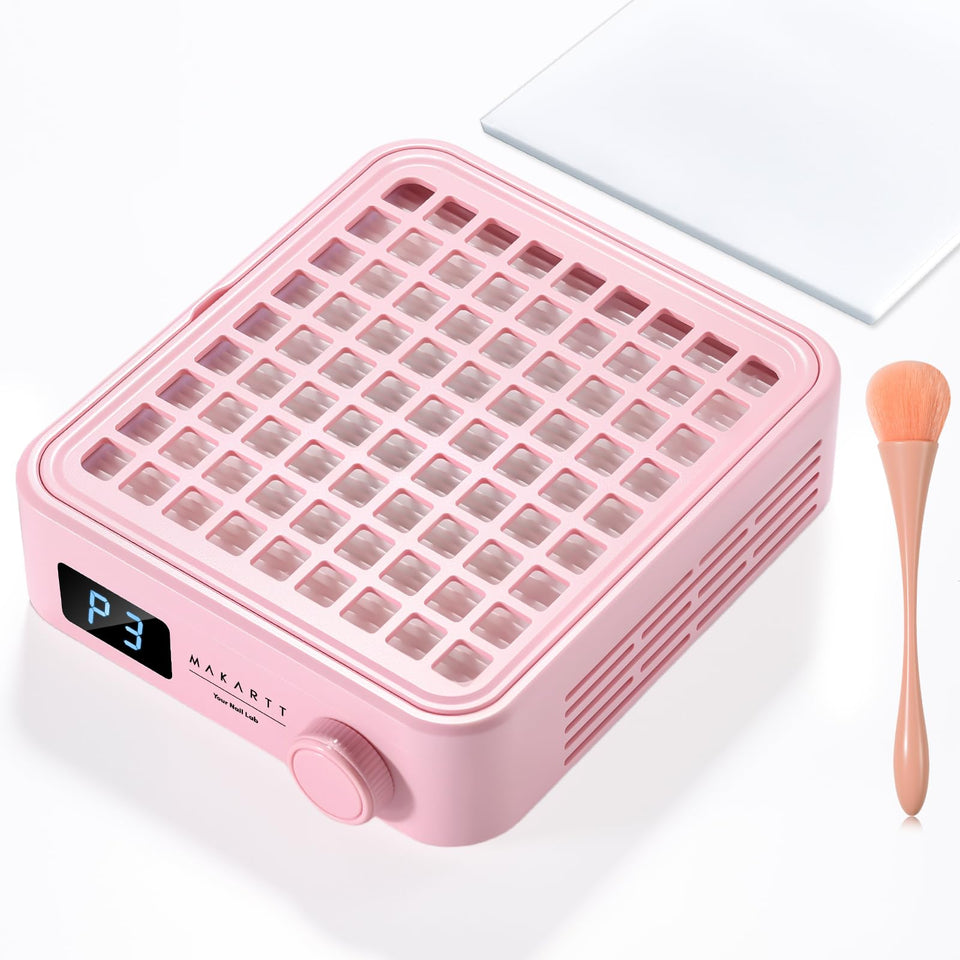 Makartt front view pink showing compact housing and benefits of space-saving