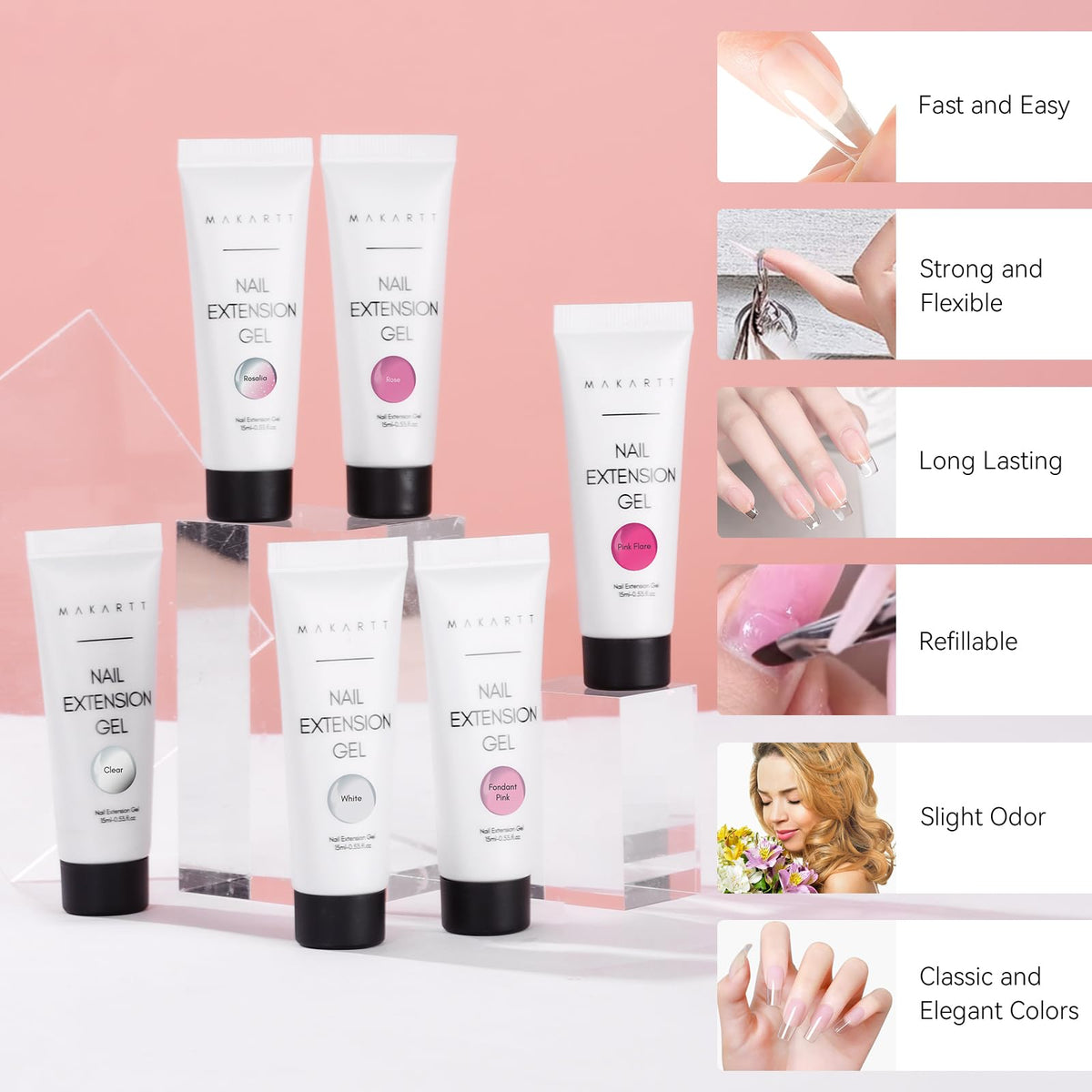 Makartt sculpting gel on a dual form illustrating ease of use