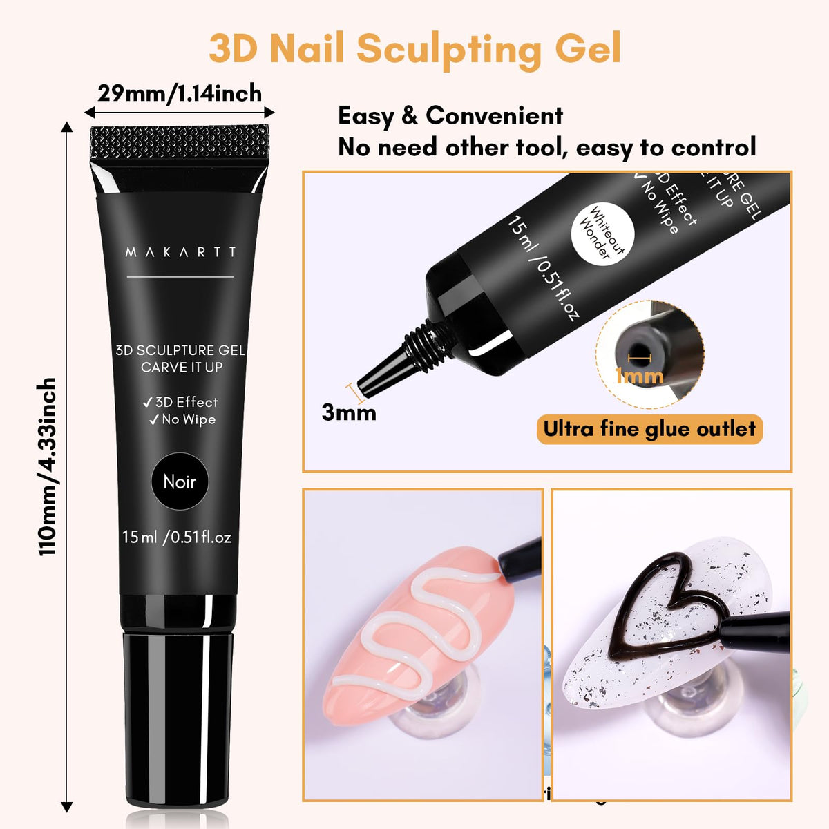 Makartt gel texture peak detail demonstrating held sculpt and finish