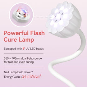Makartt close-up of nine dual LEDs delivering even flash cures