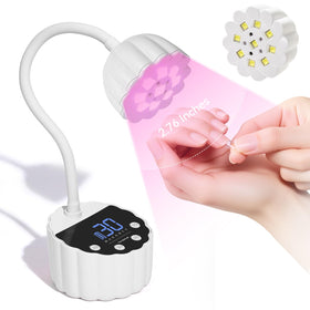 Makartt front view showing compact white gooseneck lamp for precise curing