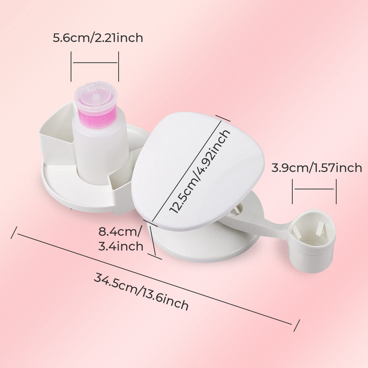 Makartt hand rest in use during manicure for precise brush control