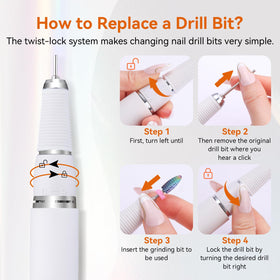 makartt handpiece with bit installed demonstrating precise filing capability