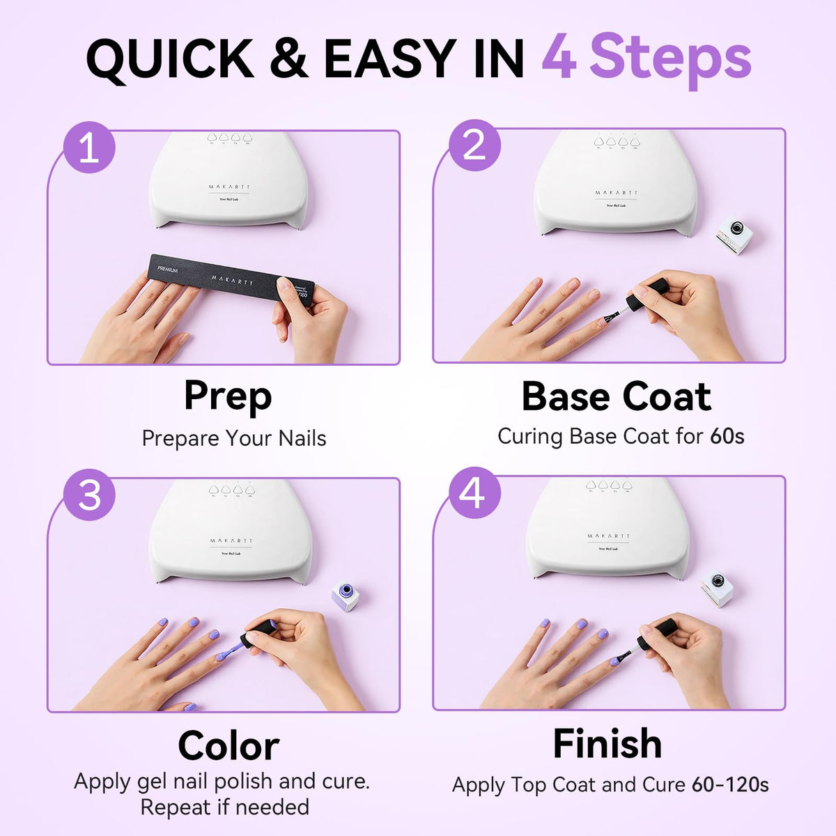 Makartt in-use home manicure lifestyle scene for DIY salon results