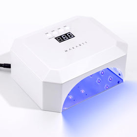 Makartt front view of lamp showing roomy curing space and tidy design for salon use