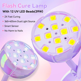 Makartt LED array detail showing 12 dual light beads for even, fast curing