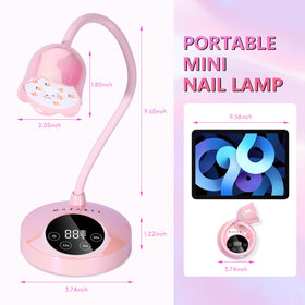 Makartt on a travel vanity in use to highlight portable manicure convenience