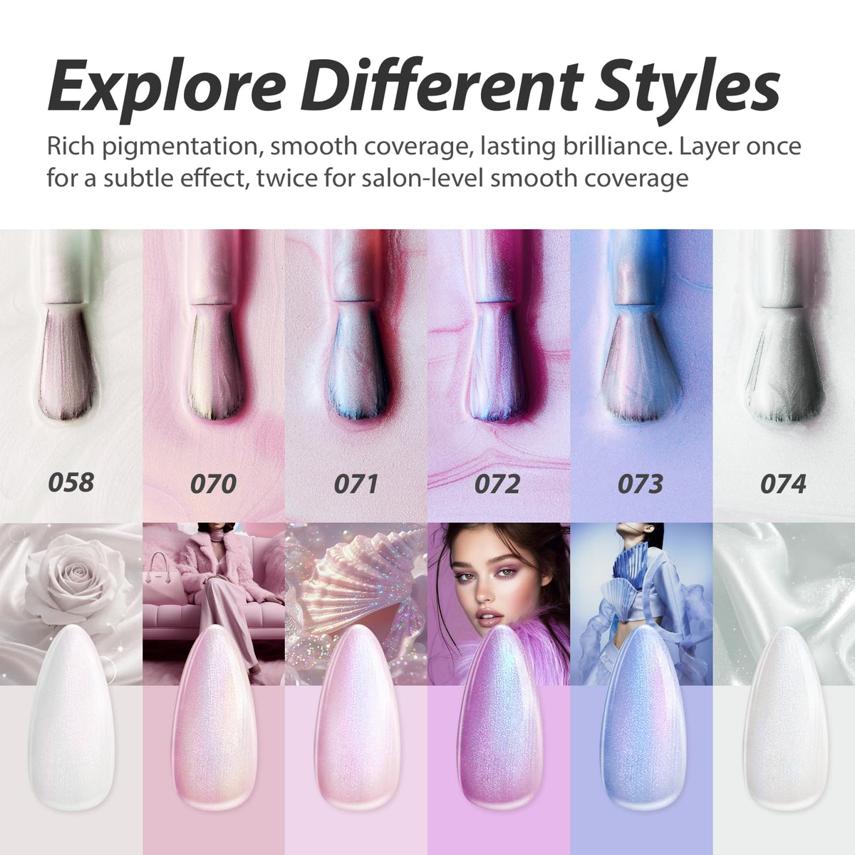 Makartt brush detail fanned applicator showing smooth stroke and easier application