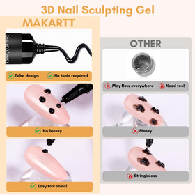 Makartt adhesive gel securing rhinestones for durable nail embellishment