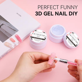 Makartt glueing rhinestone with gel, showing secure embellishment adhesion