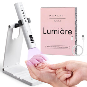 Makartt size comparison next to fingers to show compact travel-friendly scale