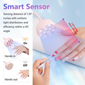 Makartt size comparison with a hand to show compact scale and travel-friendly convenience