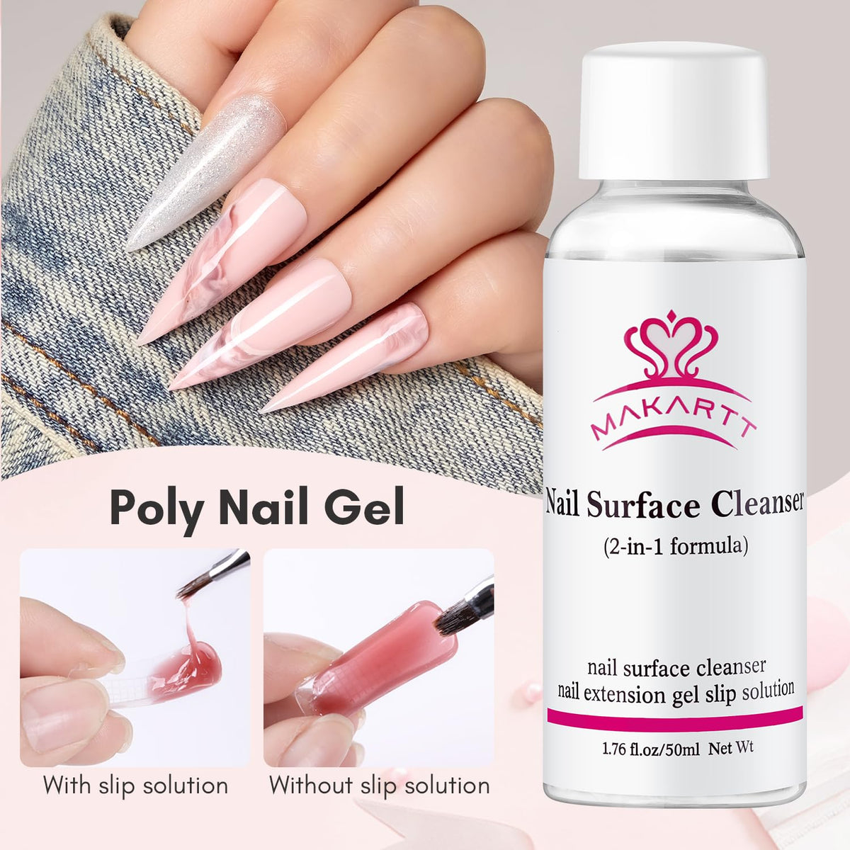Makartt hand with sculpted poly extension demonstrating strong durable results