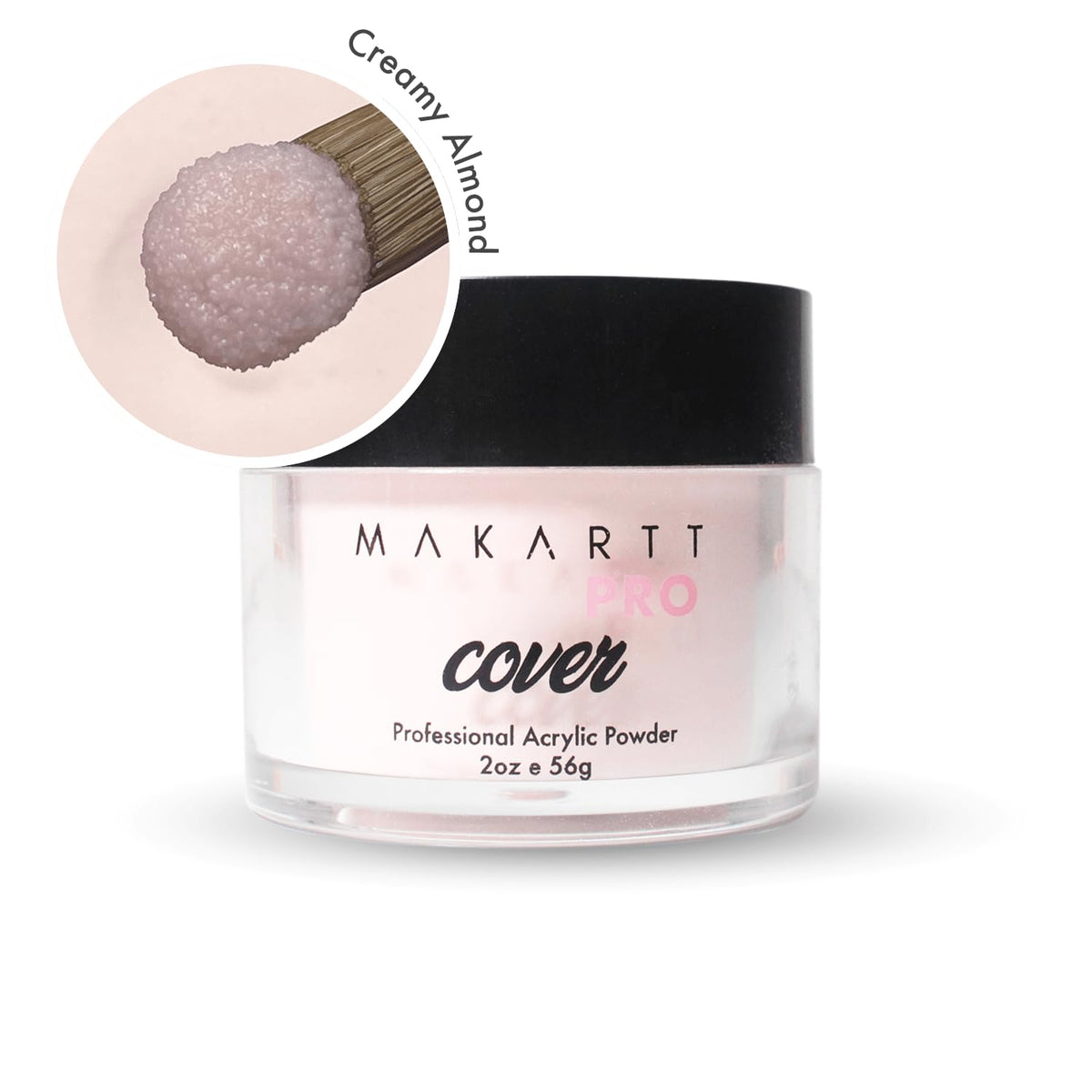 MakarttPro open jar texture close-up showing creamy almond smooth application