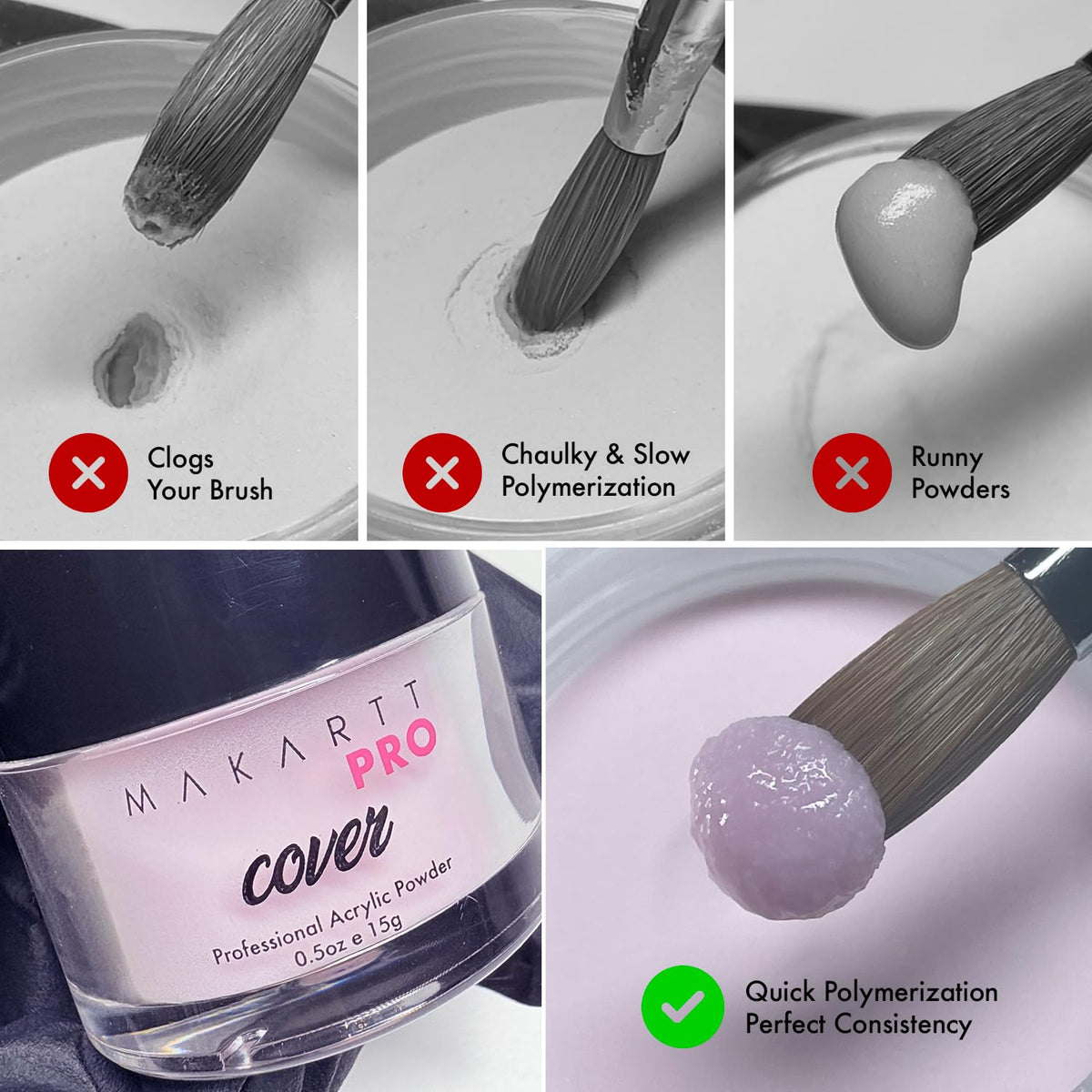 MakarttPro finished nail set display highlighting natural-looking durable finish benefit