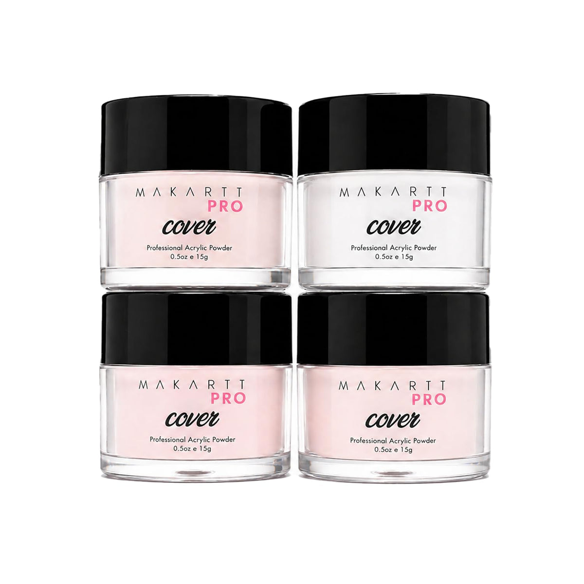 MakarttPro front packaging showing four cool-tone nude jars and professional presentation