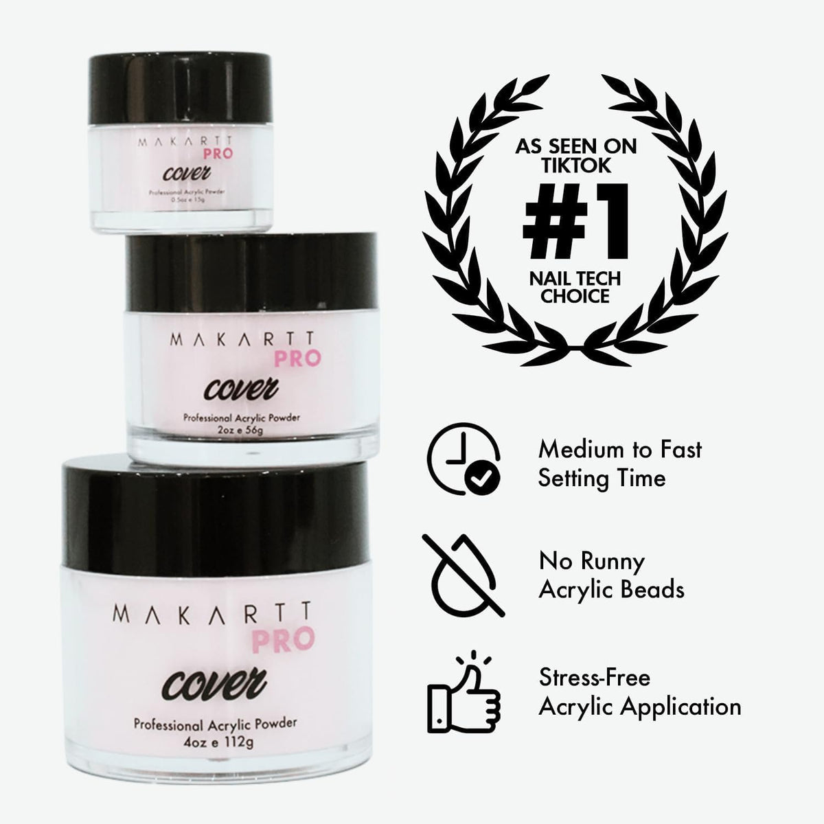 MakarttPro Ivory Lace overlay finish showing glossy, chip-resistant surface on nails