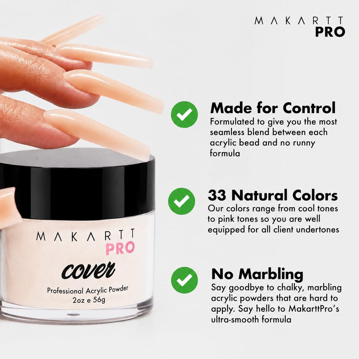 MakarttPro Ivory Lace sculpting detail highlighting clean cuticles and precise shaping