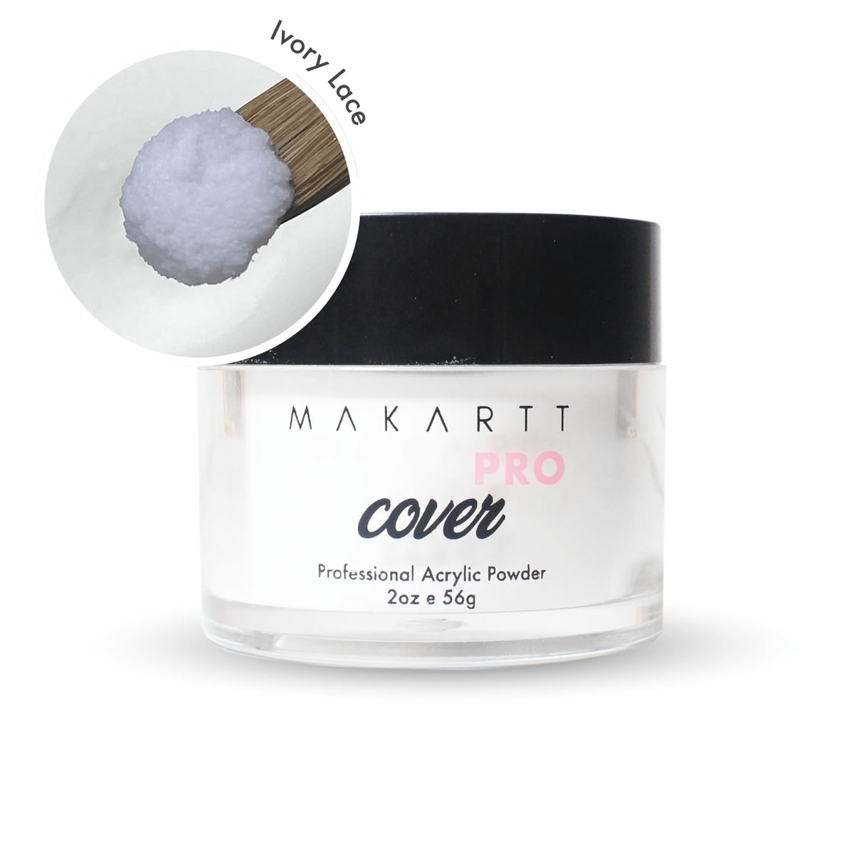 MakarttPro Ivory Lace powder texture close-up demonstrating smooth, buttery consistency