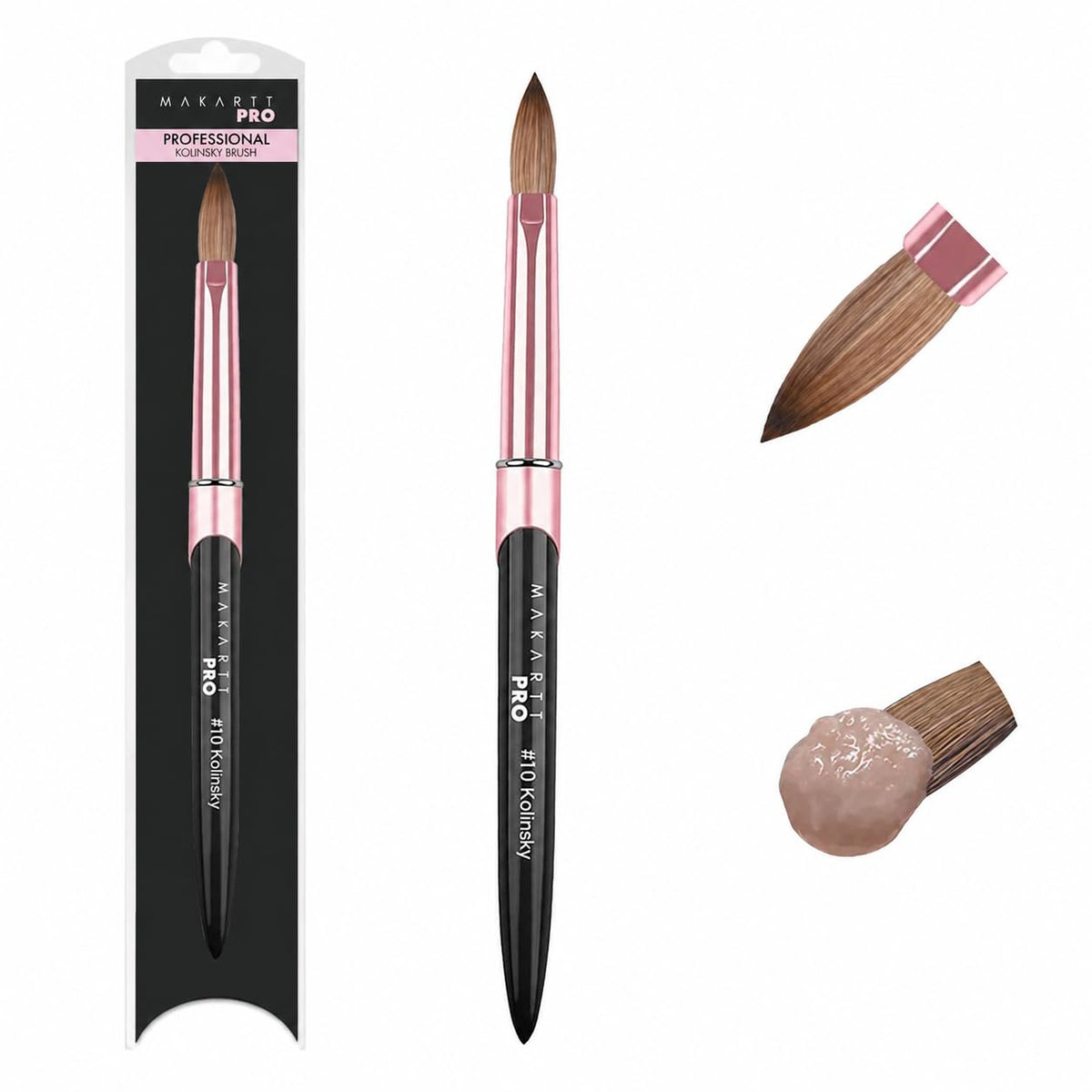 MakarttPro front view showing brush shape and professional finish benefit